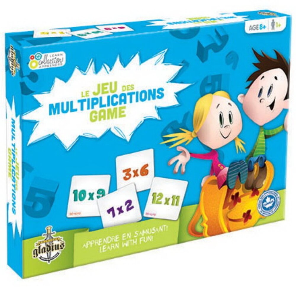 New Sealed Learning Card Game - Multiplication English/French Age 8+